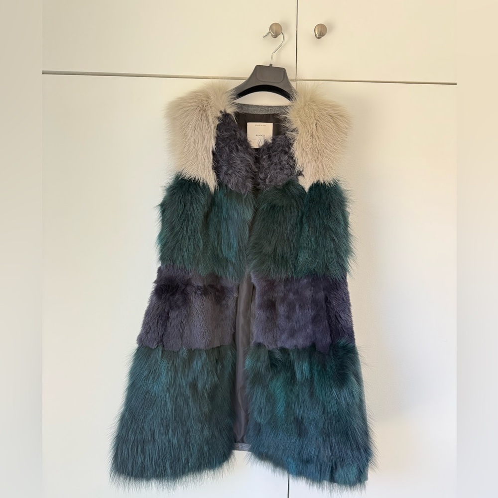 Luxurious PINKO Multicolor Fur Vest